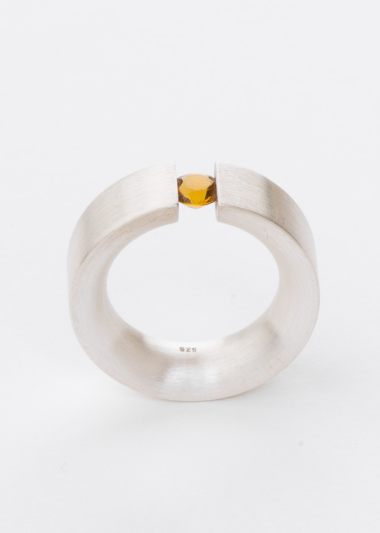 halbrunder Spannring mit Citrin