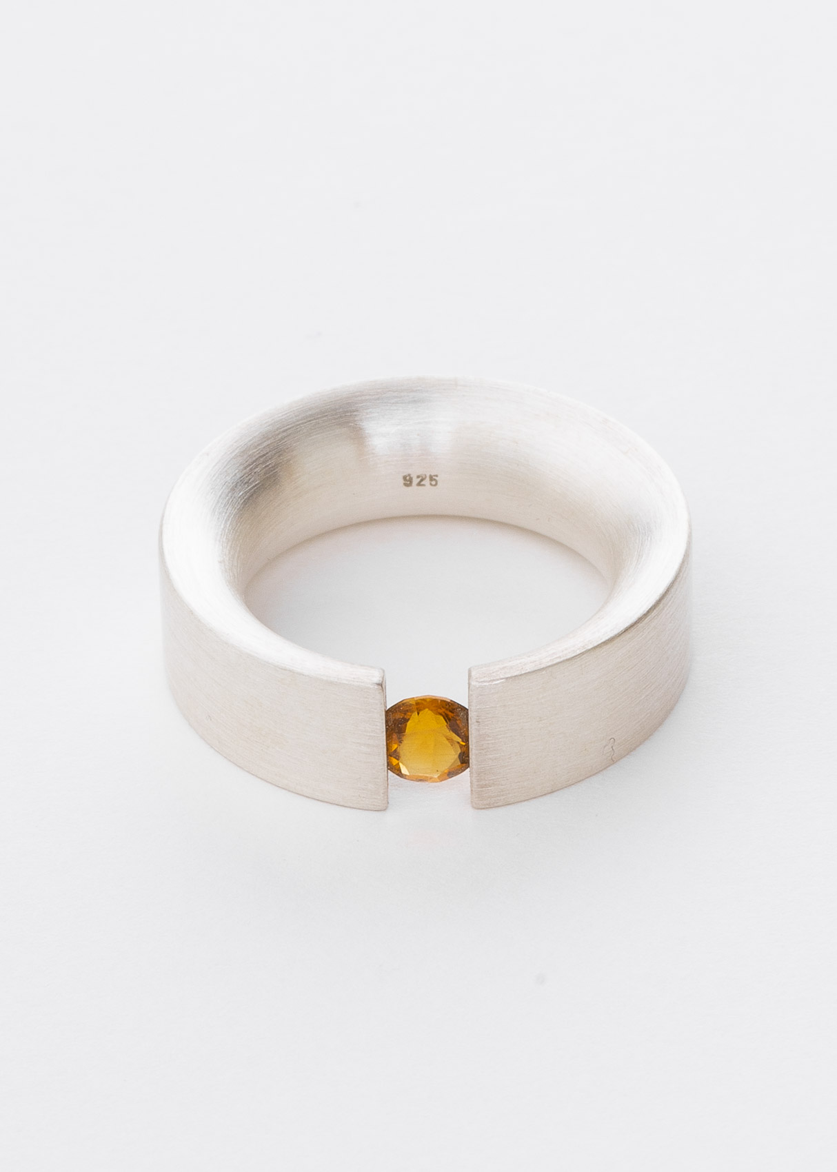 halbrunder Spannring mit Citrin – Bild 2