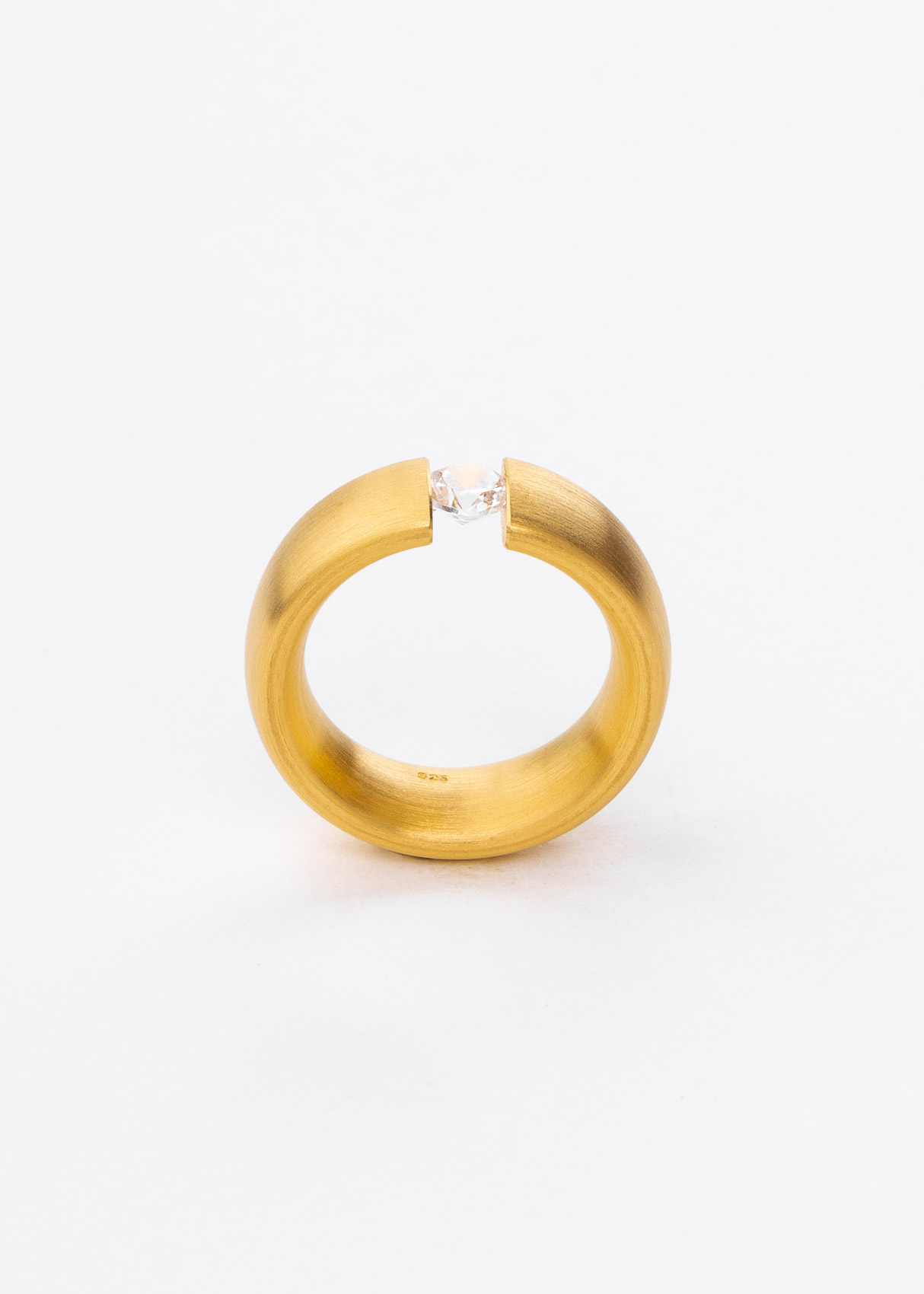 ovaler Spannring mit Zirkonia – Bild 2
