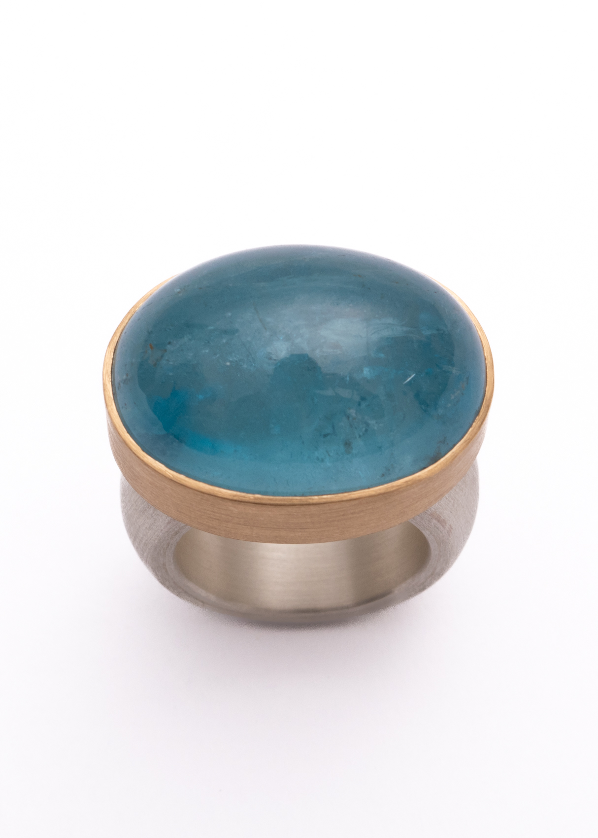 Ovaler Super-Aquamarinring – Bild 2